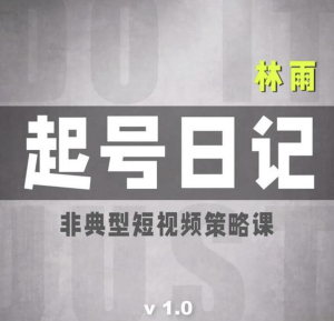 林雨《起号日记1.0》策划一个能赚钱的账号-禅指哥赚钱项目资源库