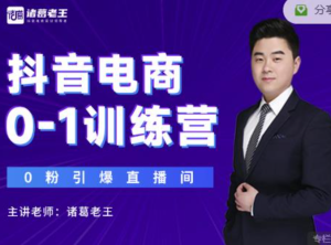 诸葛老王抖音电商0-1训练营轻松破冷启动,引爆直播间-禅指哥赚钱项目资源库