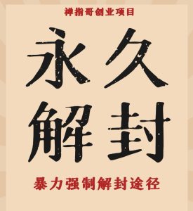 永久封禁账号,暴力强制解封绿色通道-禅指哥赚钱项目资源库
