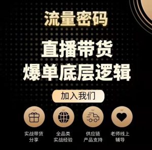 什么产品自带流量,直播带货选品爆单,流量密码大揭秘-禅指哥赚钱项目资源库