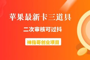 抖音搬运苹果最新卡三道具，可二次过抖，不是冰墩墩-禅指哥赚钱项目资源库