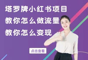 塔罗牌小红书项目,教你怎么做流量,教你怎么变现-禅指哥赚钱项目资源库