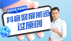 抖音竖屏视频搬运过原创 附赠【皮皮剪辑/一媒体免费工具】-禅指哥赚钱项目资源库