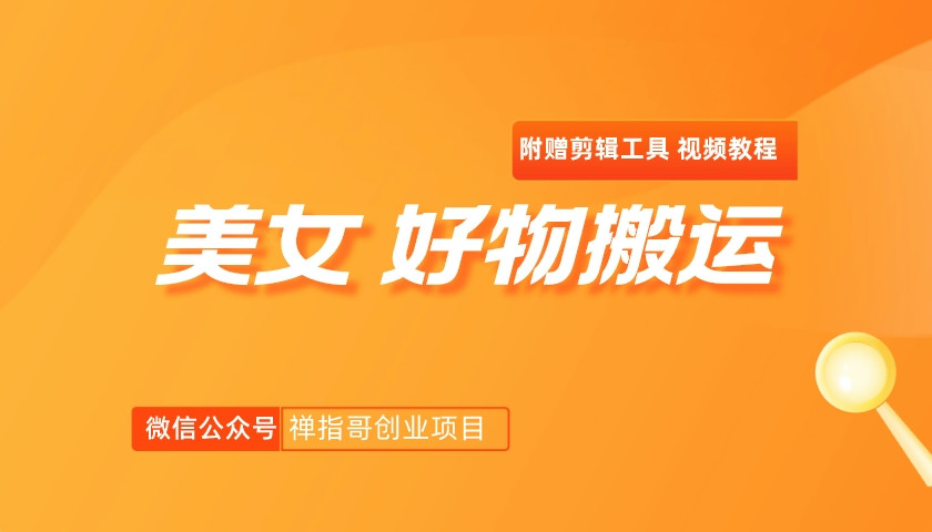 美女好物搬运方法 内含剪辑工具和视频消重教程