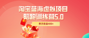 黄岛主 淘宝蓝海虚拟项目陪跑训练营5.0 单天收益400+(价 值1980)-禅指哥赚钱项目资源库