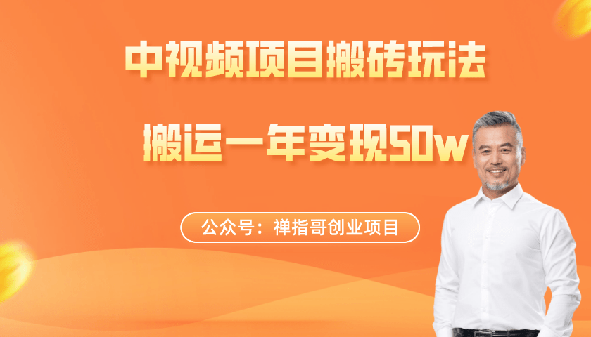 老吴中视频项目搬砖玩法教程课，教你靠搬运一年变现50w-禅指哥赚钱项目资源库