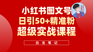 小红书图文号日引50+精准流量,超级实战的小红书引流课,非常适合新手-禅指哥赚钱项目资源库