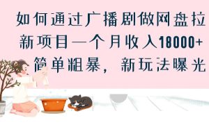如何通过广播剧做网盘拉新项目一个月收入18000+,简单粗暴,新玩法曝光-禅指哥赚钱项目资源库